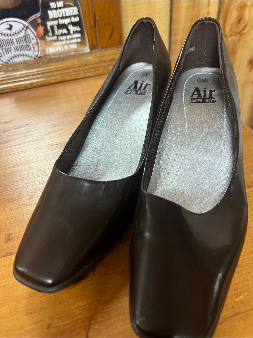 Women's Brown Square-Toe Comfort Pumps
